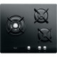 WHIRLPOOL Encimera a gas  AKT 404/NB, 3 zonas, Negro, Zona grande gas